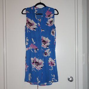 Blue Floral Tank Mini Dress